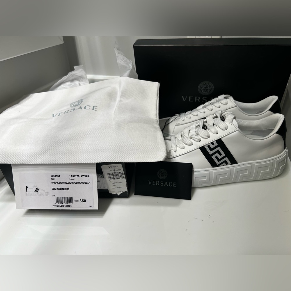 Versace sneakers Vitello + Nastro Greca